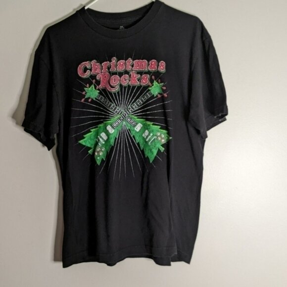 Christmas Other - Christmas Rocks Guitar Tee Large